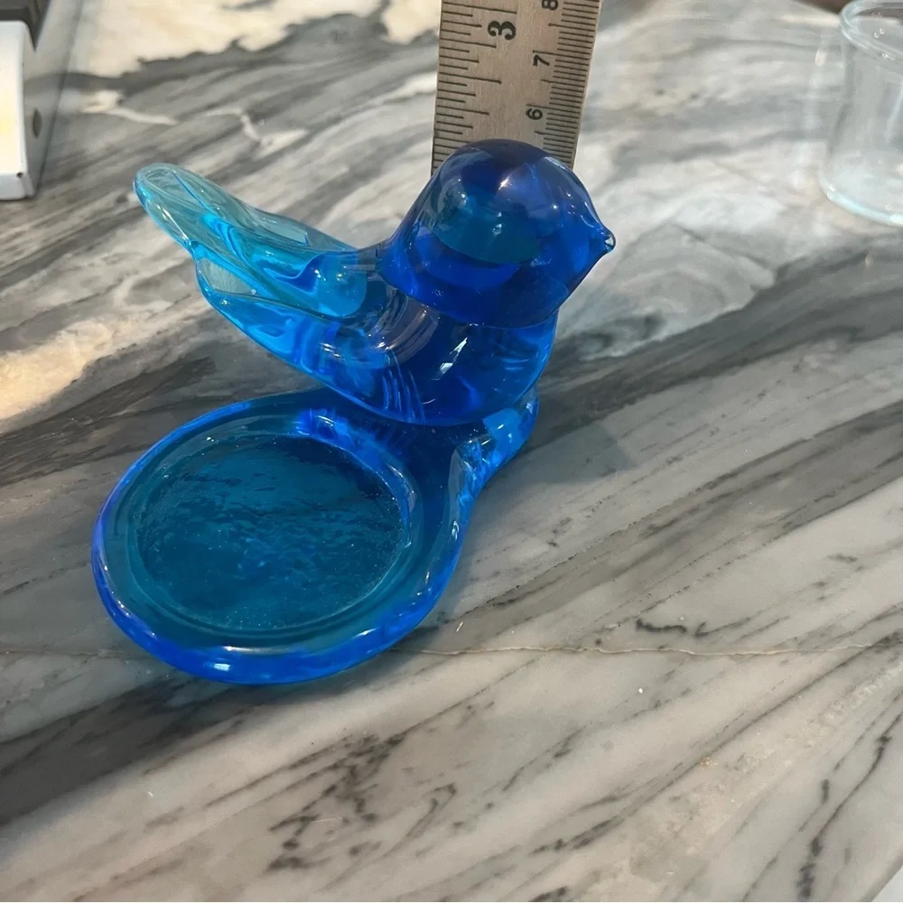 Terra Studios Bluebird of Happiness Votive Candle Holder Signed Dated 2002